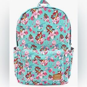 NWT *RARE* Loungefly Mulan Mushu and Cri-Kee Nylon Backpack